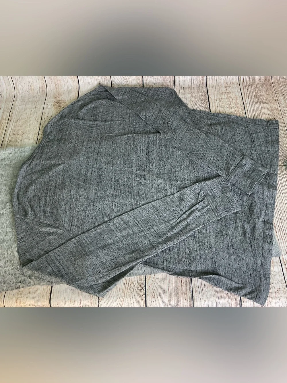 J. Crew Men's Long Sleeve Henley Heather Gray Size XLT